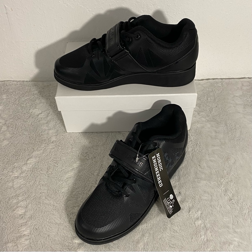 New Nordic Lifting Megin Black Powerlifting Shoes Men’s Size 8.5
